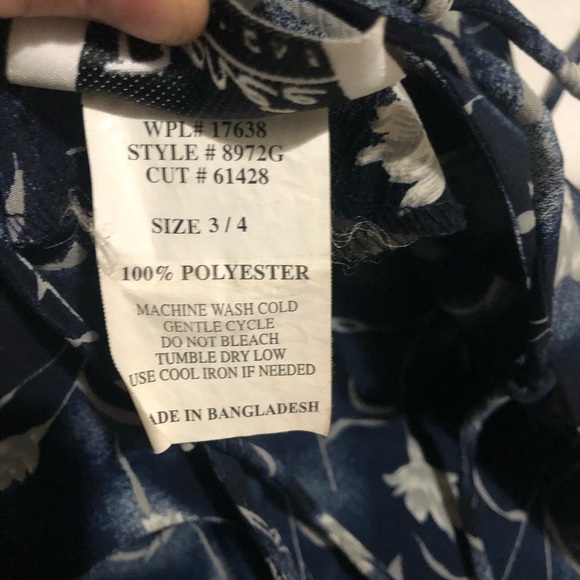 100%polyester Doree long floral summer dress, Great condition, size 3/4. - Picture 4 of 4